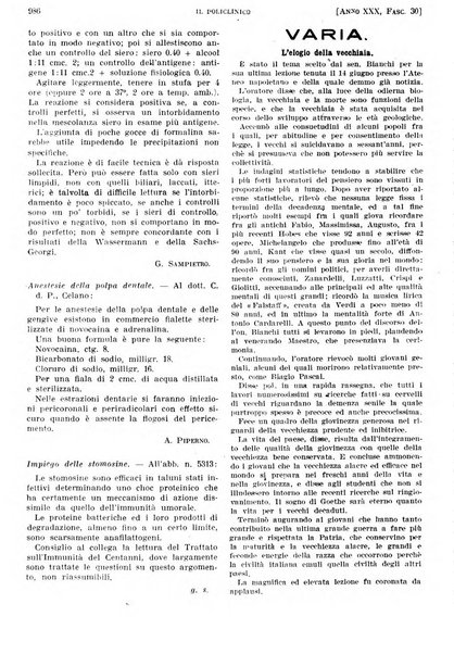 Il policlinico. Sezione pratica periodico di medicina, chirurgia e igiene