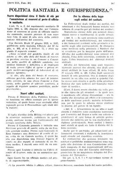 Il policlinico. Sezione pratica periodico di medicina, chirurgia e igiene