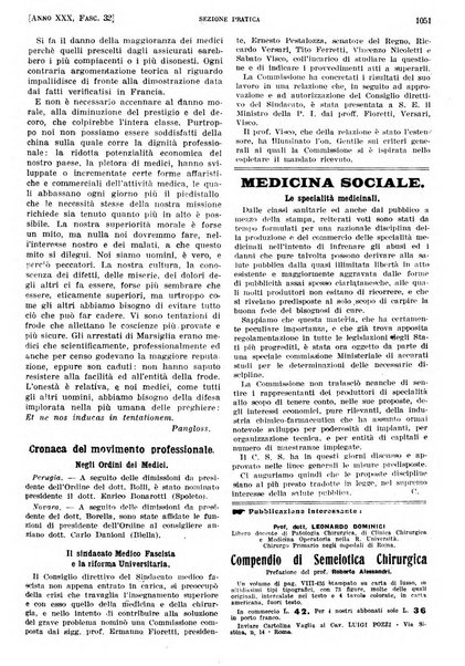 Il policlinico. Sezione pratica periodico di medicina, chirurgia e igiene