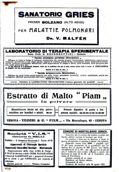 Il policlinico. Sezione pratica periodico di medicina, chirurgia e igiene