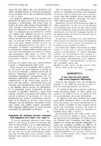 Il policlinico. Sezione pratica periodico di medicina, chirurgia e igiene