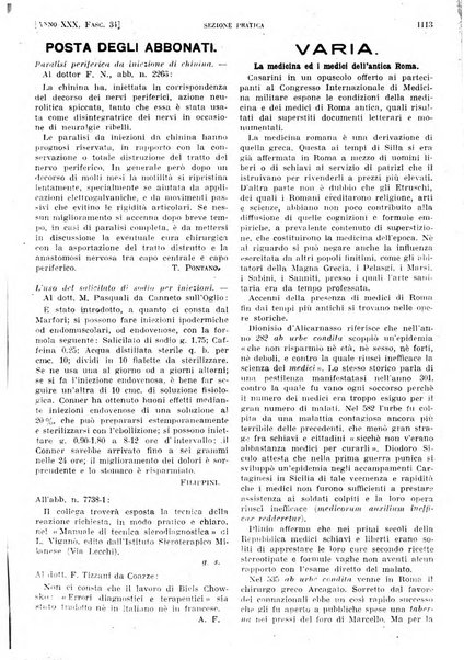 Il policlinico. Sezione pratica periodico di medicina, chirurgia e igiene