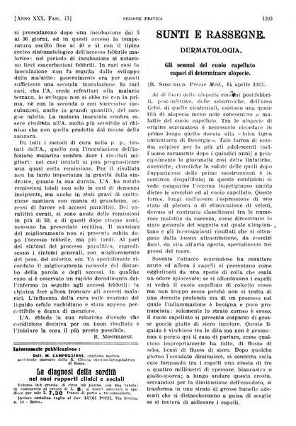 Il policlinico. Sezione pratica periodico di medicina, chirurgia e igiene