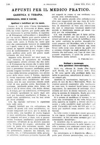 Il policlinico. Sezione pratica periodico di medicina, chirurgia e igiene