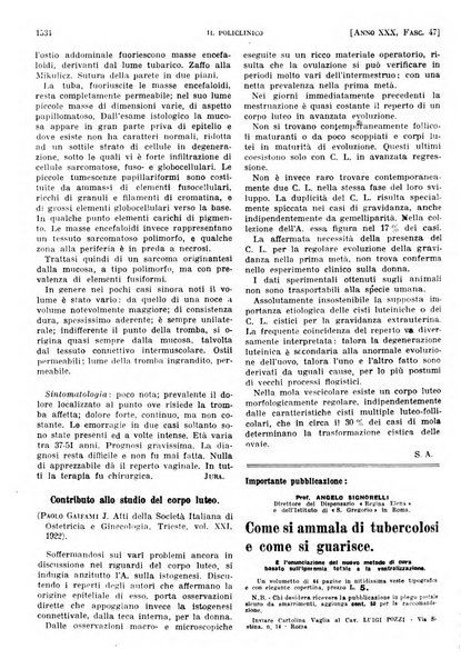 Il policlinico. Sezione pratica periodico di medicina, chirurgia e igiene