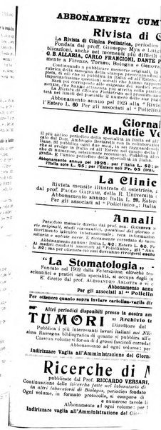 Il policlinico. Sezione pratica periodico di medicina, chirurgia e igiene