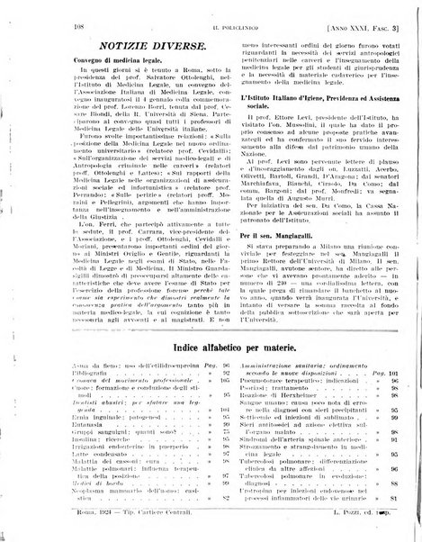 Il policlinico. Sezione pratica periodico di medicina, chirurgia e igiene