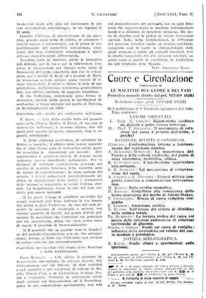 Il policlinico. Sezione pratica periodico di medicina, chirurgia e igiene