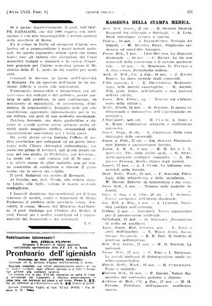 Il policlinico. Sezione pratica periodico di medicina, chirurgia e igiene