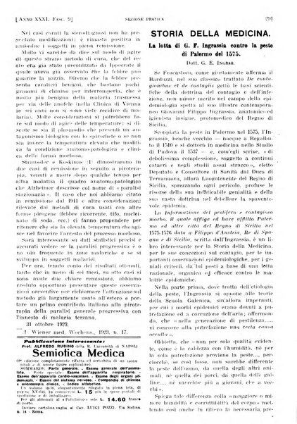 Il policlinico. Sezione pratica periodico di medicina, chirurgia e igiene