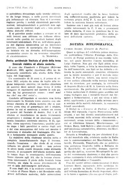 Il policlinico. Sezione pratica periodico di medicina, chirurgia e igiene