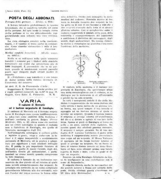 Il policlinico. Sezione pratica periodico di medicina, chirurgia e igiene