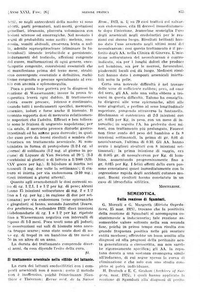 Il policlinico. Sezione pratica periodico di medicina, chirurgia e igiene