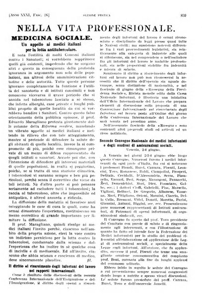 Il policlinico. Sezione pratica periodico di medicina, chirurgia e igiene