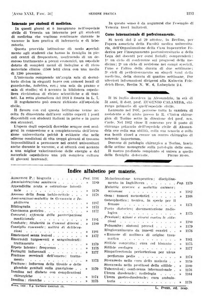 Il policlinico. Sezione pratica periodico di medicina, chirurgia e igiene