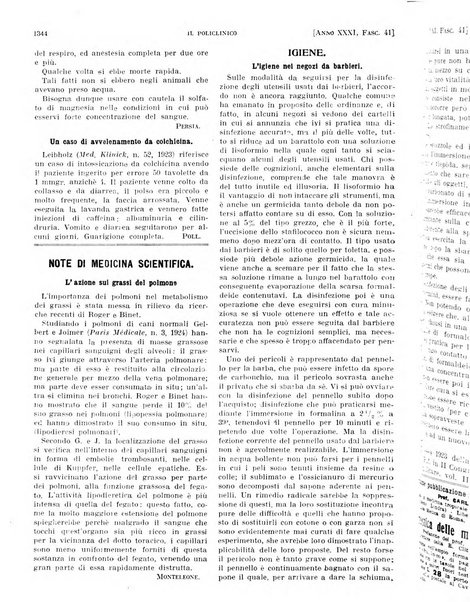 Il policlinico. Sezione pratica periodico di medicina, chirurgia e igiene