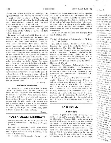 Il policlinico. Sezione pratica periodico di medicina, chirurgia e igiene