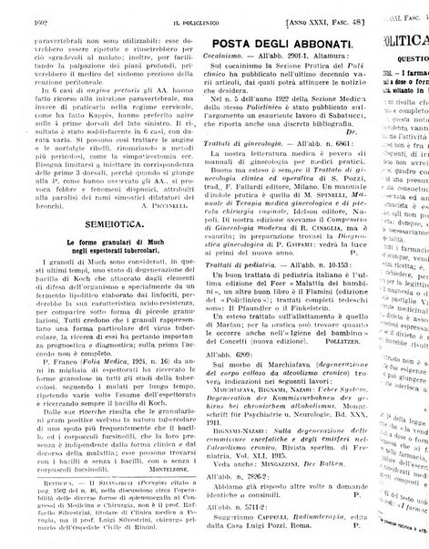 Il policlinico. Sezione pratica periodico di medicina, chirurgia e igiene