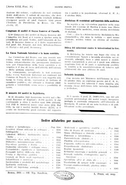 Il policlinico. Sezione pratica periodico di medicina, chirurgia e igiene