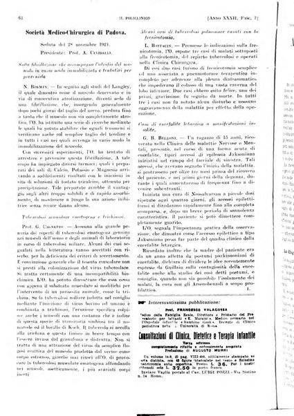 Il policlinico. Sezione pratica periodico di medicina, chirurgia e igiene