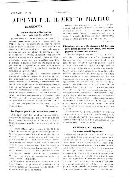 Il policlinico. Sezione pratica periodico di medicina, chirurgia e igiene