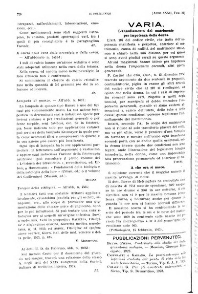 Il policlinico. Sezione pratica periodico di medicina, chirurgia e igiene