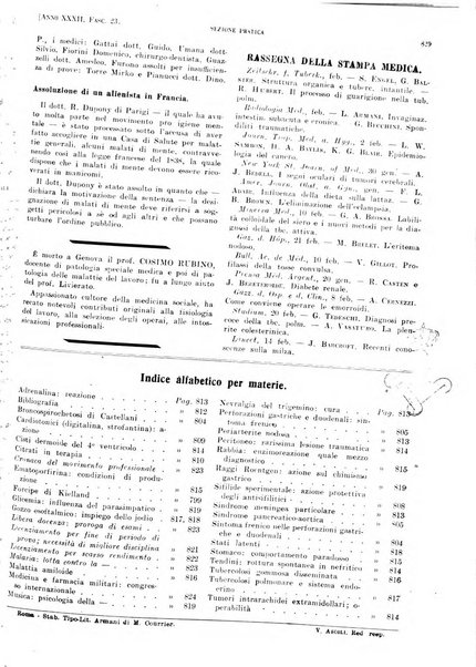 Il policlinico. Sezione pratica periodico di medicina, chirurgia e igiene