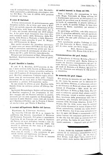 Il policlinico. Sezione pratica periodico di medicina, chirurgia e igiene