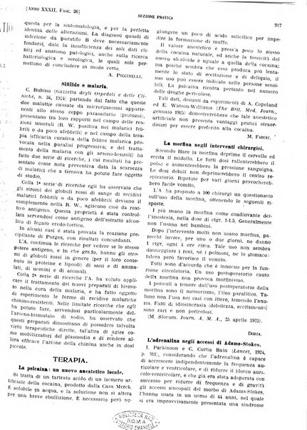 Il policlinico. Sezione pratica periodico di medicina, chirurgia e igiene