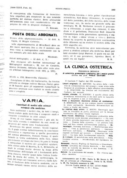 Il policlinico. Sezione pratica periodico di medicina, chirurgia e igiene