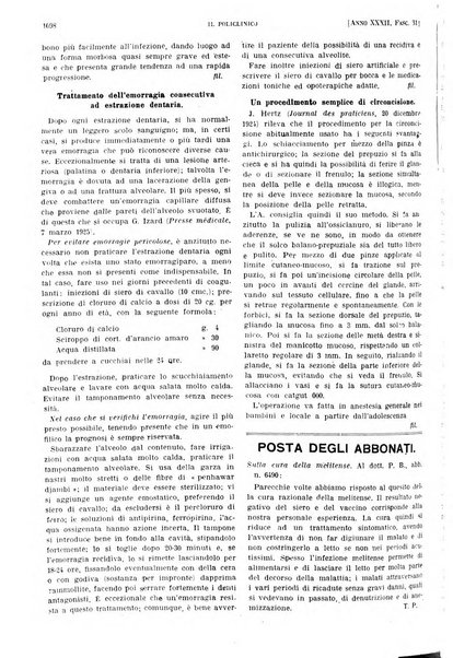 Il policlinico. Sezione pratica periodico di medicina, chirurgia e igiene