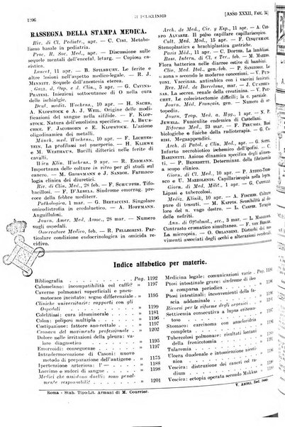 Il policlinico. Sezione pratica periodico di medicina, chirurgia e igiene