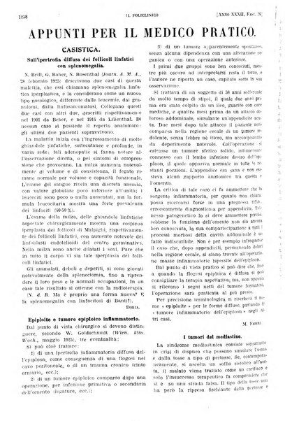 Il policlinico. Sezione pratica periodico di medicina, chirurgia e igiene