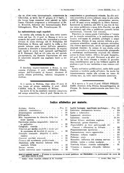 Il policlinico. Sezione pratica periodico di medicina, chirurgia e igiene