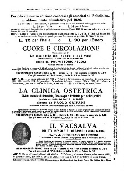 Il policlinico. Sezione pratica periodico di medicina, chirurgia e igiene