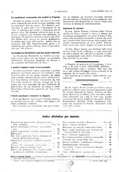 Il policlinico. Sezione pratica periodico di medicina, chirurgia e igiene