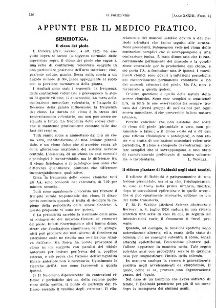 Il policlinico. Sezione pratica periodico di medicina, chirurgia e igiene