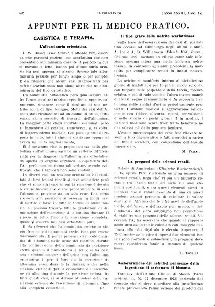 Il policlinico. Sezione pratica periodico di medicina, chirurgia e igiene