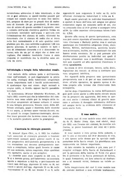 Il policlinico. Sezione pratica periodico di medicina, chirurgia e igiene