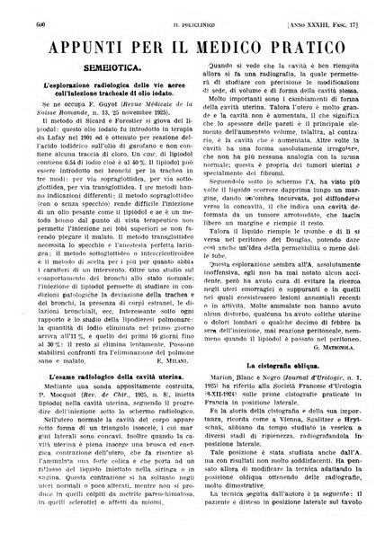 Il policlinico. Sezione pratica periodico di medicina, chirurgia e igiene