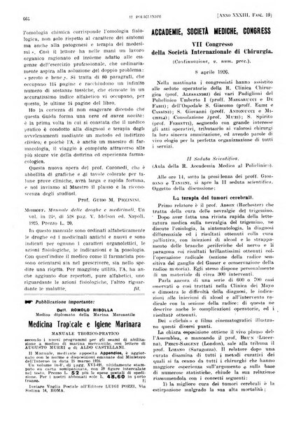 Il policlinico. Sezione pratica periodico di medicina, chirurgia e igiene