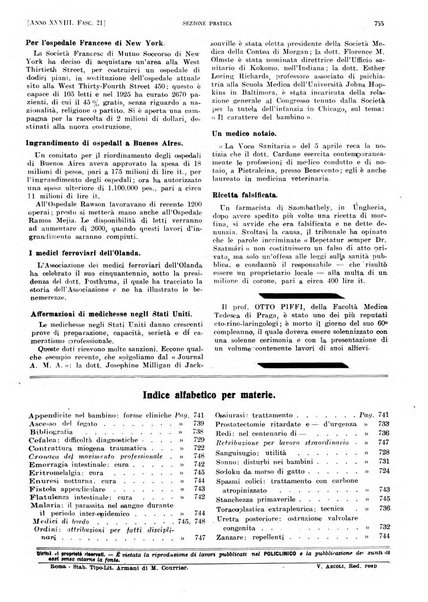 Il policlinico. Sezione pratica periodico di medicina, chirurgia e igiene