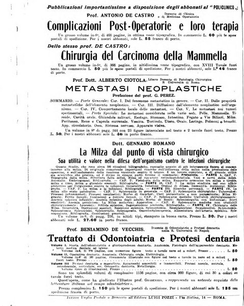 Il policlinico. Sezione pratica periodico di medicina, chirurgia e igiene