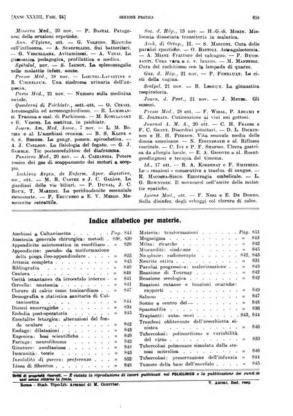 Il policlinico. Sezione pratica periodico di medicina, chirurgia e igiene