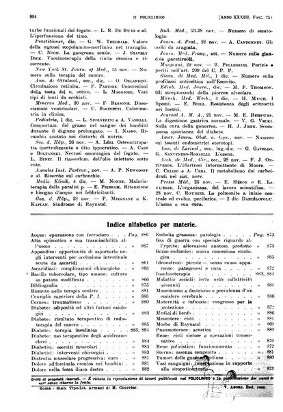 Il policlinico. Sezione pratica periodico di medicina, chirurgia e igiene