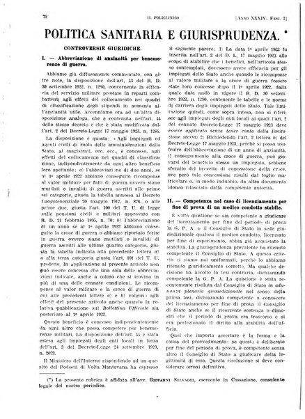 Il policlinico. Sezione pratica periodico di medicina, chirurgia e igiene