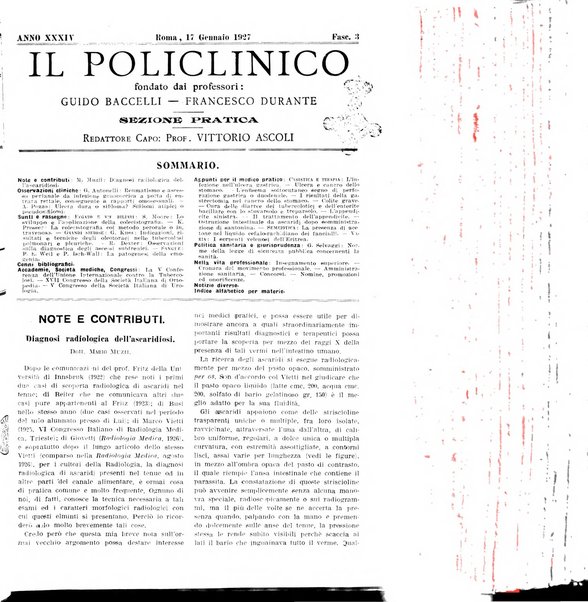 Il policlinico. Sezione pratica periodico di medicina, chirurgia e igiene