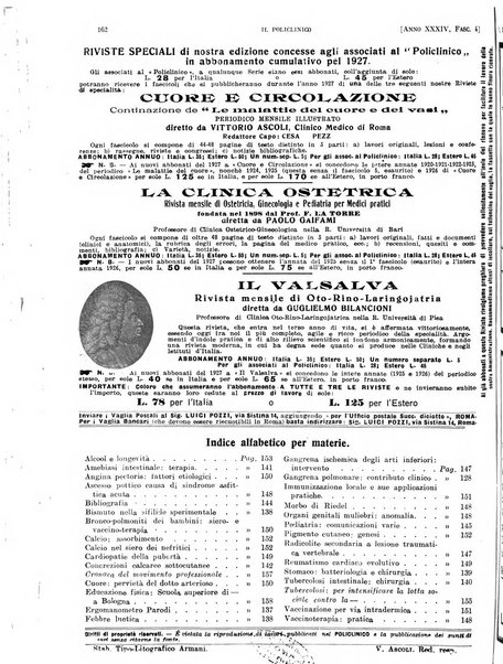 Il policlinico. Sezione pratica periodico di medicina, chirurgia e igiene