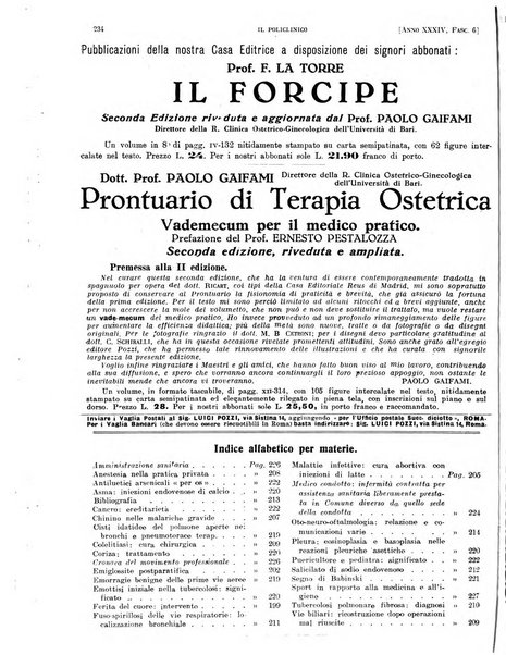 Il policlinico. Sezione pratica periodico di medicina, chirurgia e igiene