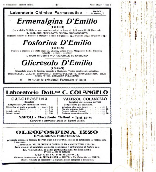 Il policlinico. Sezione pratica periodico di medicina, chirurgia e igiene